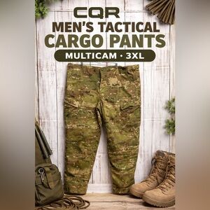 CQR Men’s Tactical Cargo Pants Multicam Camo Ripstop 3XL